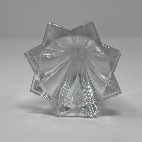 Angle Clear Glass Winged Decorative Holiday Candleholder - Picture 5 of 8